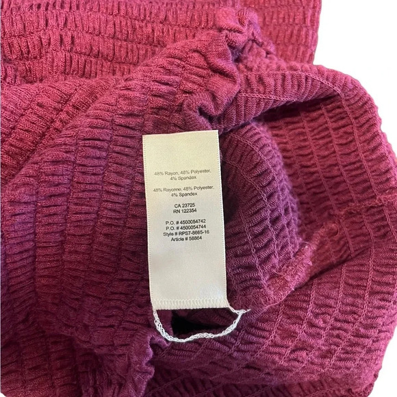 Aritzia Wilfred Shayk Lila Raspberry Shirred Sleeveless Dress Sz XS - Picture 6 of 9